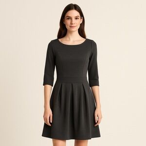 Boden Charcoal Gray Fit-and-Flare Dress